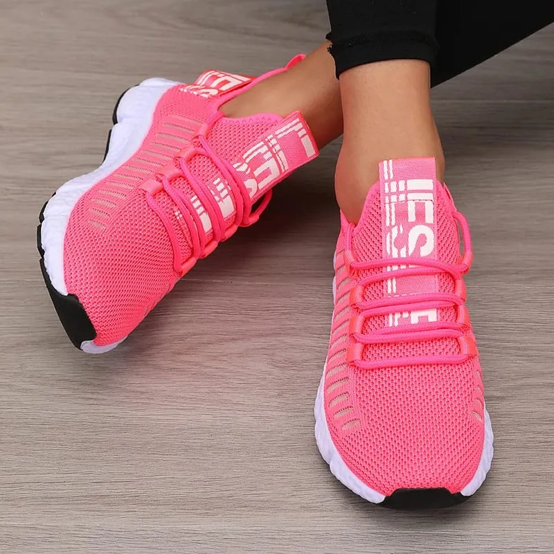 Women's Sports Shoes Mesh Lightweight Soft Sole Jogging Strap Breathable Fashion Sports Walking Casual Tennis Flat Shoes for Men — image 1