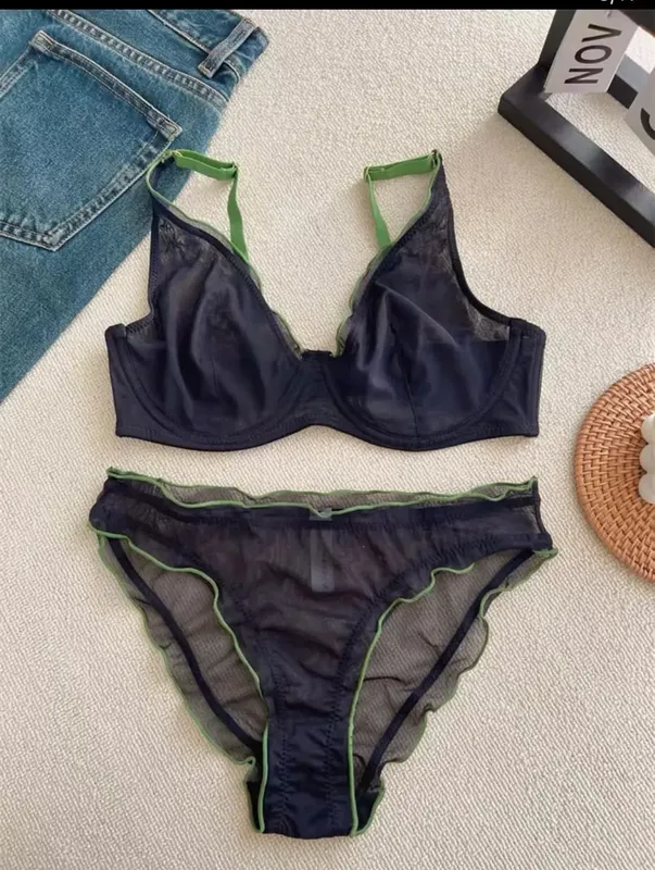 New Arrival Ladies Full Cup Bra Set Ultra Thin Minimizer Sexy Support Anti-Sagging Side Slim ABCD Everyday Comfort Lingerie Set — image 13