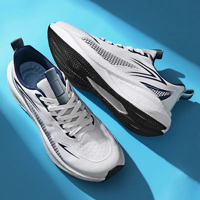 Men Sports Speciality Running Shoes Carbon Board Marathon Breathable Lightweight Women's Comfortable Athletic Nonskid Sneakers