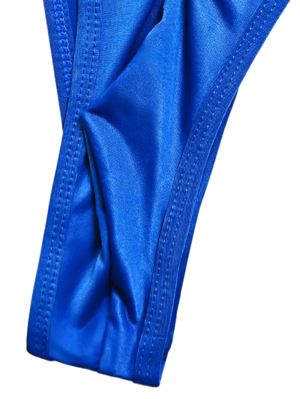 Tanga franzida com fenda alta masculina, roupa íntima masculina casual e sedosa, ultra sexy e respirável, 1 peça
