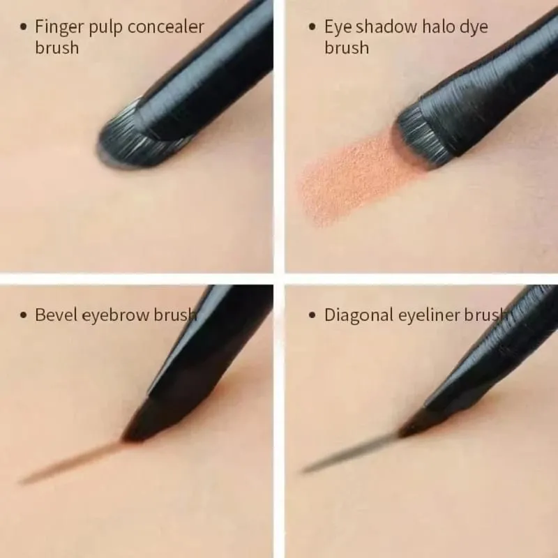 6Pcs Natural Eye Makeup Brushes Set Eyeshadow Brush Eyebrow Contour Eyeliner Brush Eyes Cosmetic Blending Detail Make Up Tools — image 3