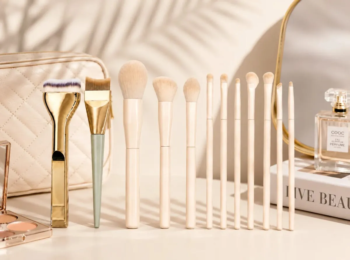Professional 12PCS Makeup Brush Set with Foundation Brush Powder Brush Eyeshadow Brushes for Face & Eye Makeup