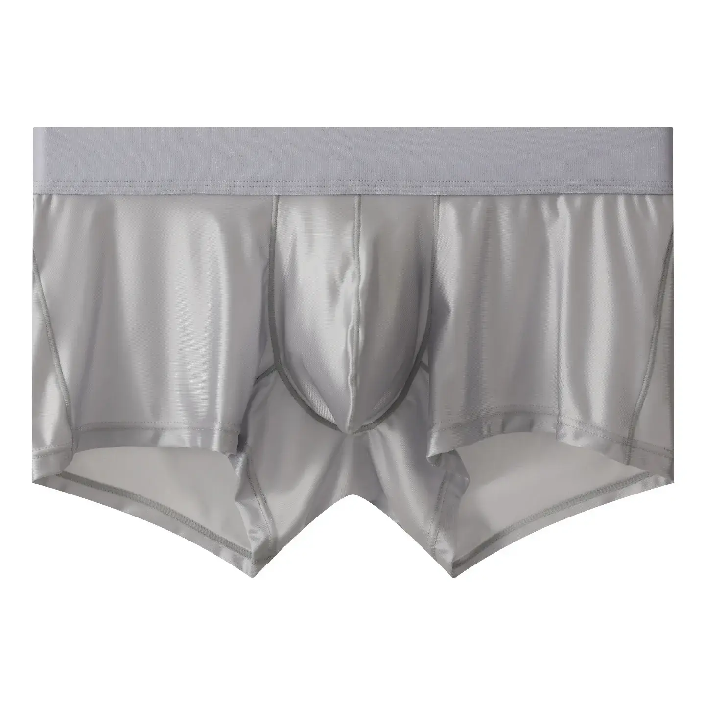 Mens Underwear Boxer Shorts Man Solid Slim Nylon Panties Cueca Middle Waist JJ Pouch Underpants Male Boxers Ropa Plus Size M-XXL 3256811688904070