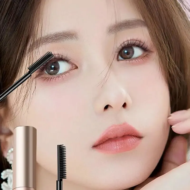 Rímel para cílios, à prova d'água, fibra de seda, preto, longo, curvado, extensões de cílios, sem aglomeração, maquiagem, cosméticos