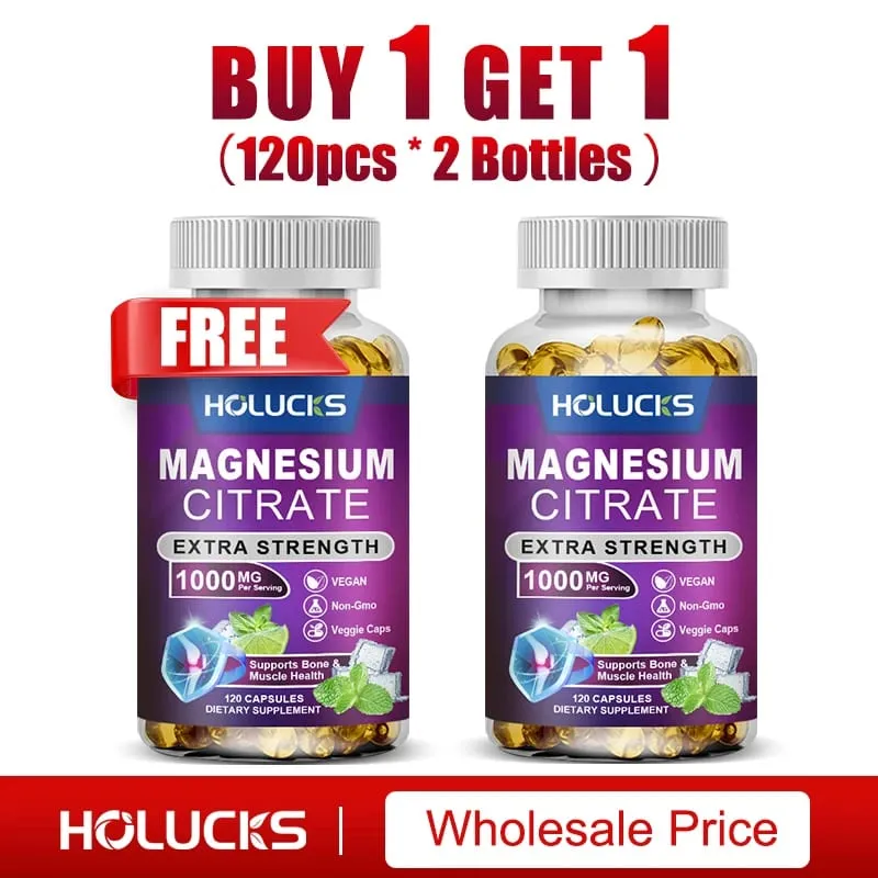 Buy 2 Get 2 Free! High Potency Magnesium Citrate Supplement