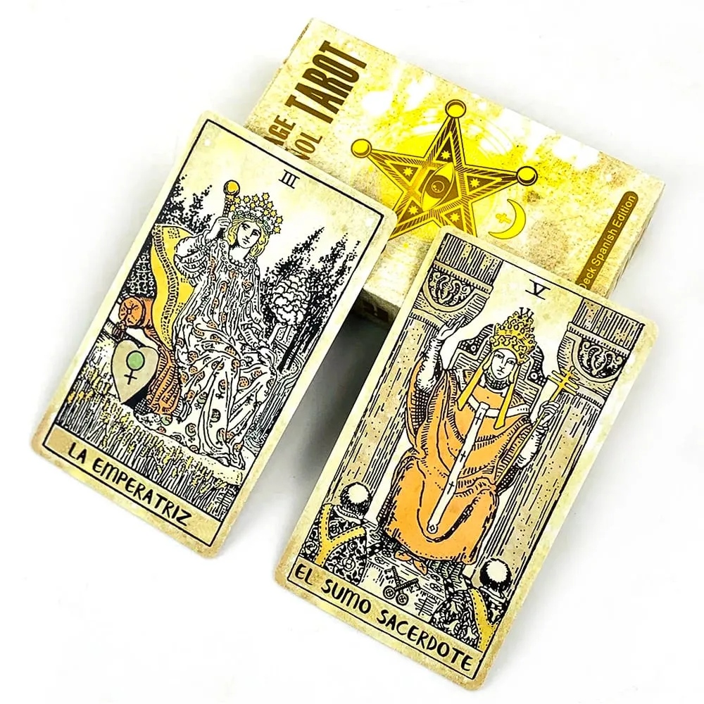 Spanish Tarot Cards 78pcs Tarot Deck Family Leisure and Entertainment Card Games Perfect For Spiritual Guidance & Gift Giving