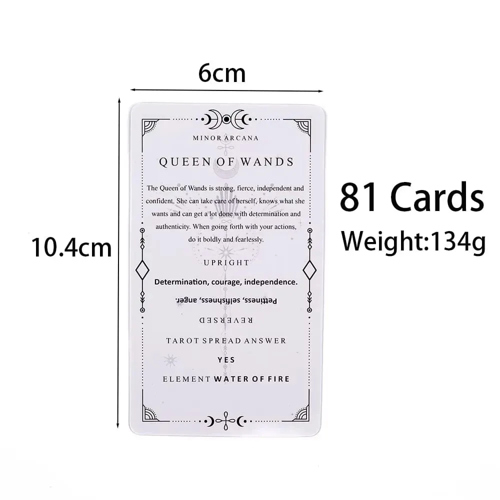 Tarot Learning Deck A 81 Card English Version 10.4*6 CM Mystical Fortune Telling Divination Board Playing Games for Beginners — image 3