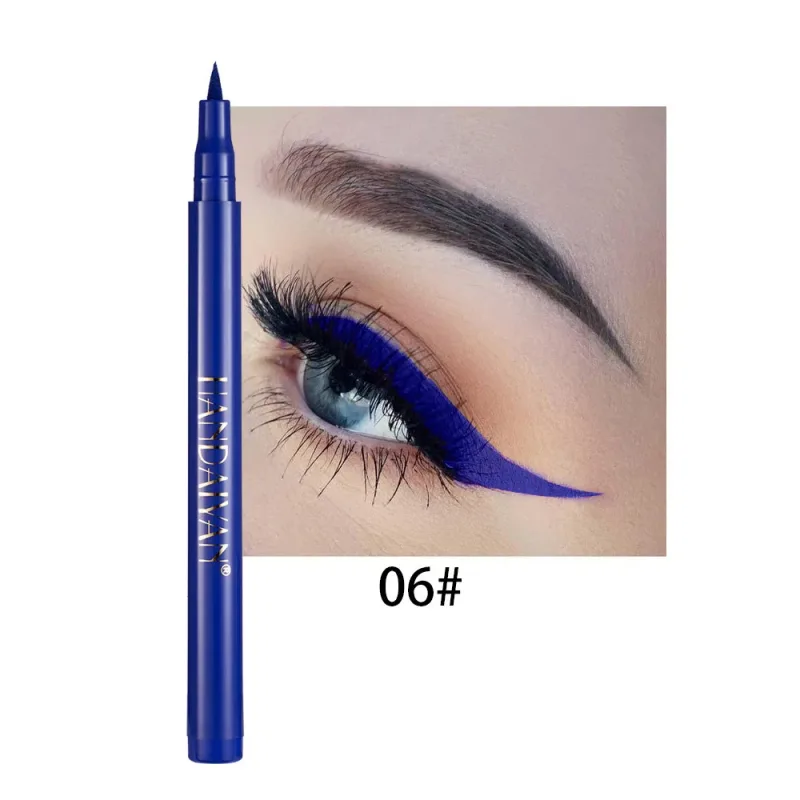 12 Colors Black Purple Liquid Eyeliner Pen Waterproof Big Eyes Makeup Smooth Quick-drying Matte Eye Liner Women Cosmetics Beauty