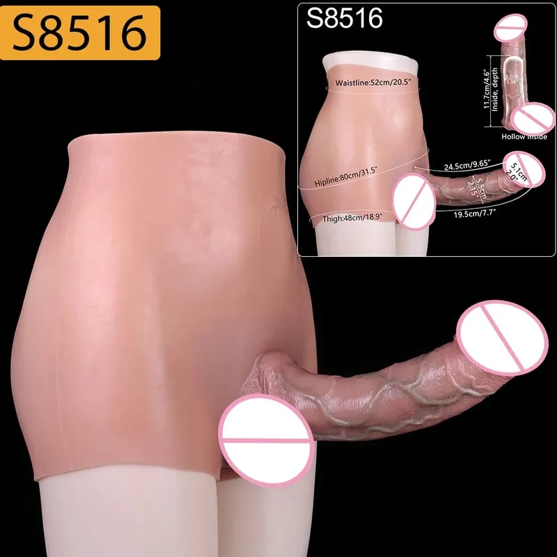 Reusable Hollow Penis Sleeve Pants насадка на член Realistic Male Dick Extender Sex Toys Couples Sex Pleasure Products — image 18