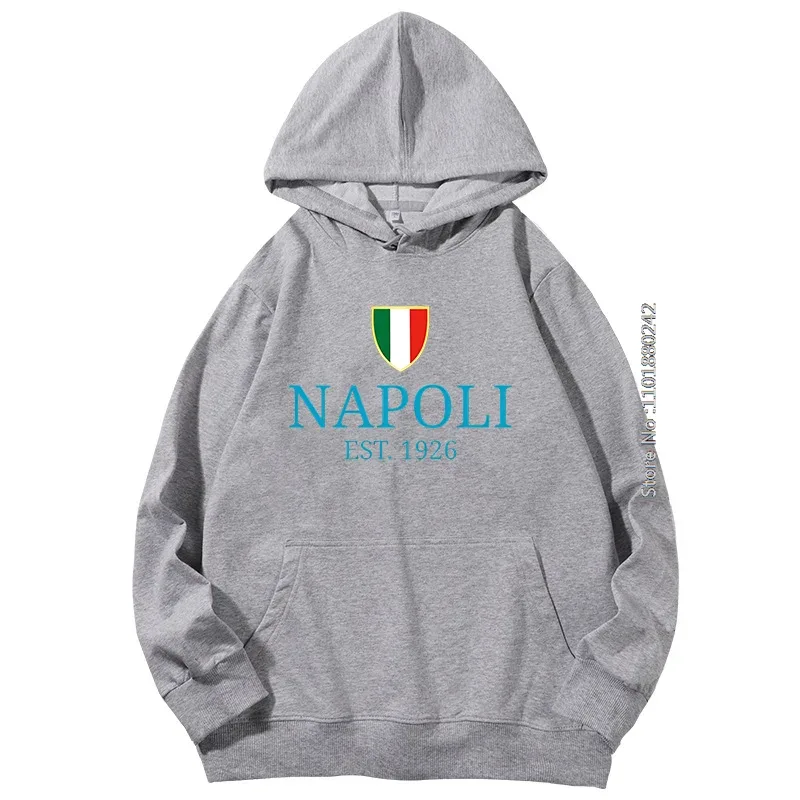 Italy Soccers Champions Napoli Souvenir Graphic Hooded Sweatshirts Spring Autumn New In Hoodies & Sweatshirts Men's Sportswear — image 4
