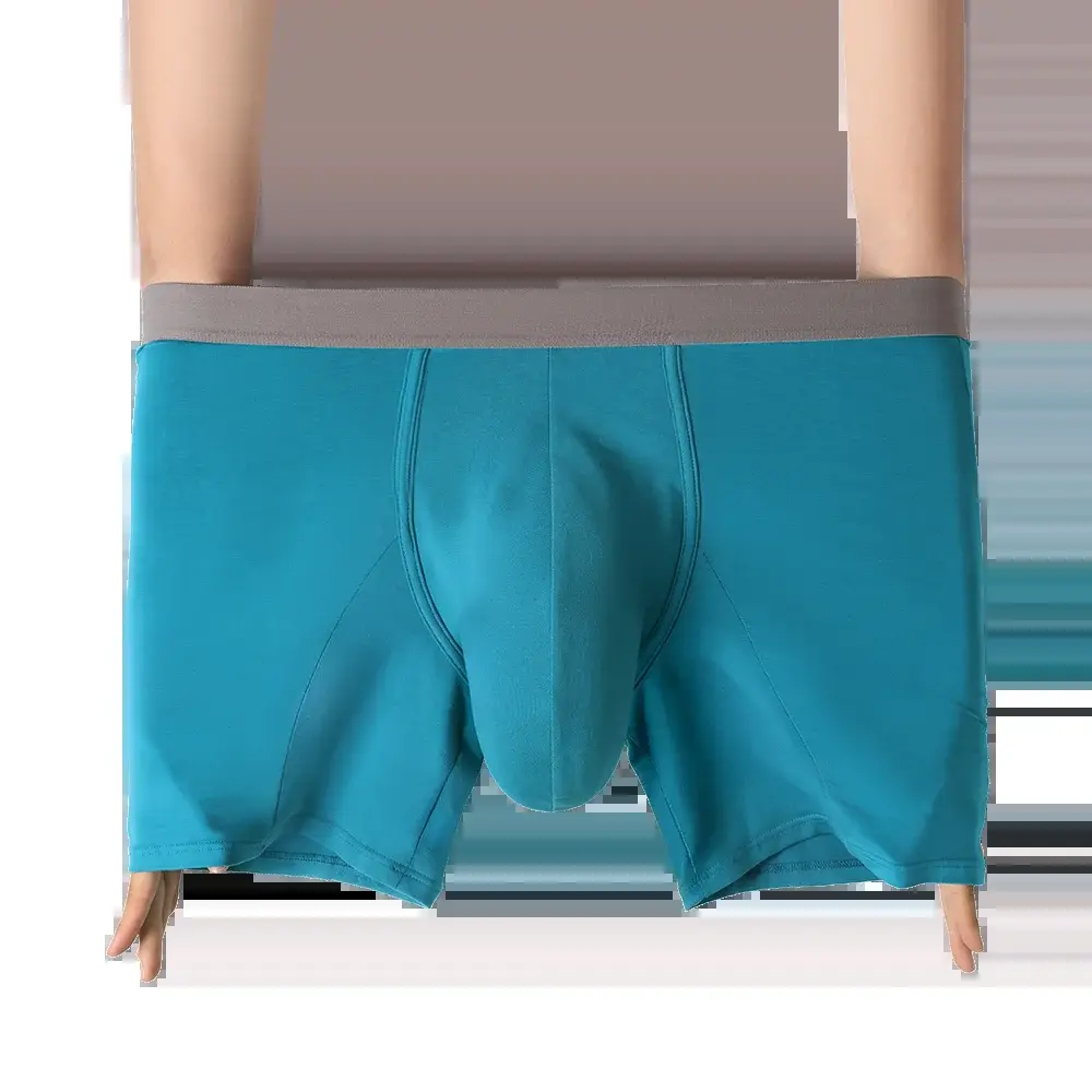 Large bag flat corner pants, long men's underwear sports shorts — image 7