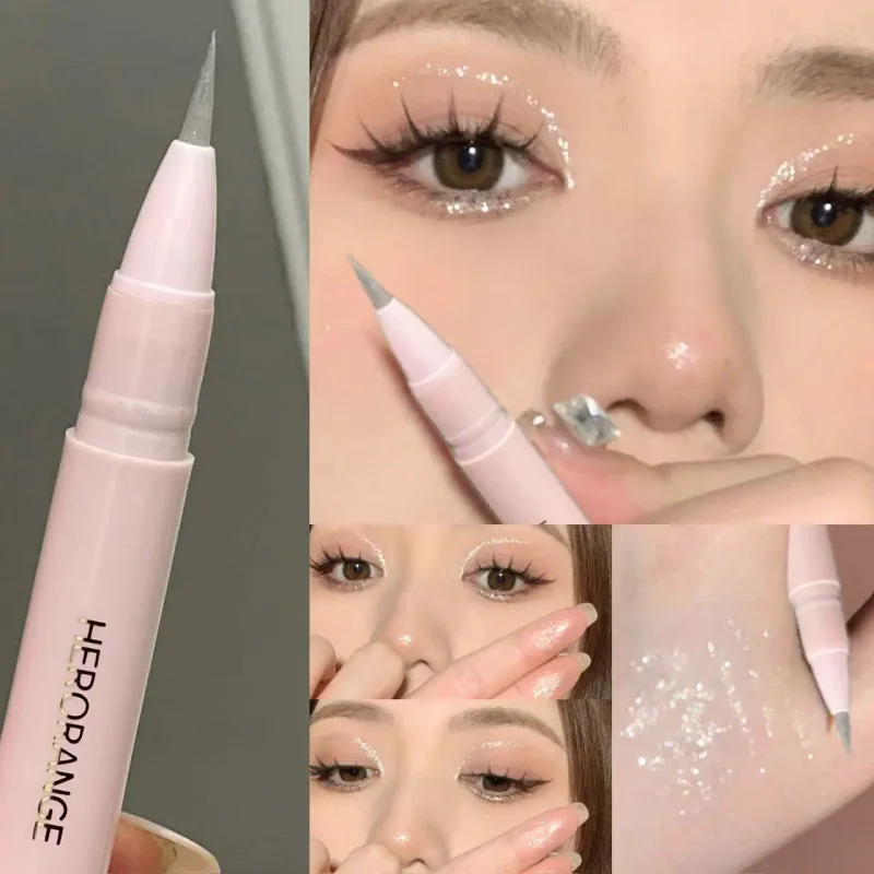 Peachy Pink Brightening Aegyo Sal Pencil Sparkling Highlighter Lying Silkworm Pen Fine Glitter Pearlescent Natural Eye Makeup
