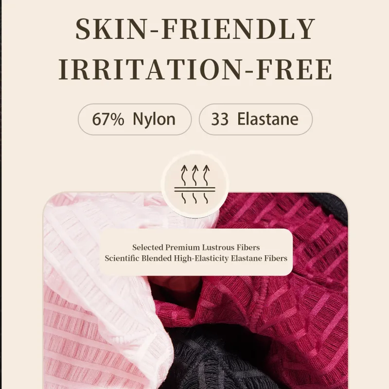Men's Underwear Ribbed Texture Mens Brief Nylon Elastane Underpants Lightweight Thin Comfortable Male Triangle Underwear M‑XXL