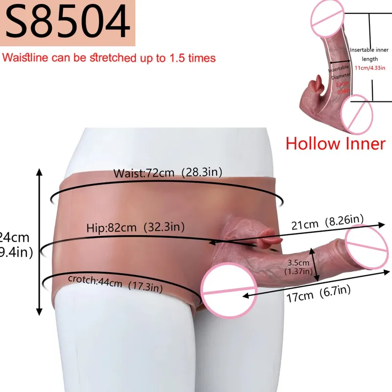 2 Colors Huge Hollow Dildo Pants High Waist Strap-On Penis Extender насадка на член For Men Delay Ejaculation Ultra Dildo