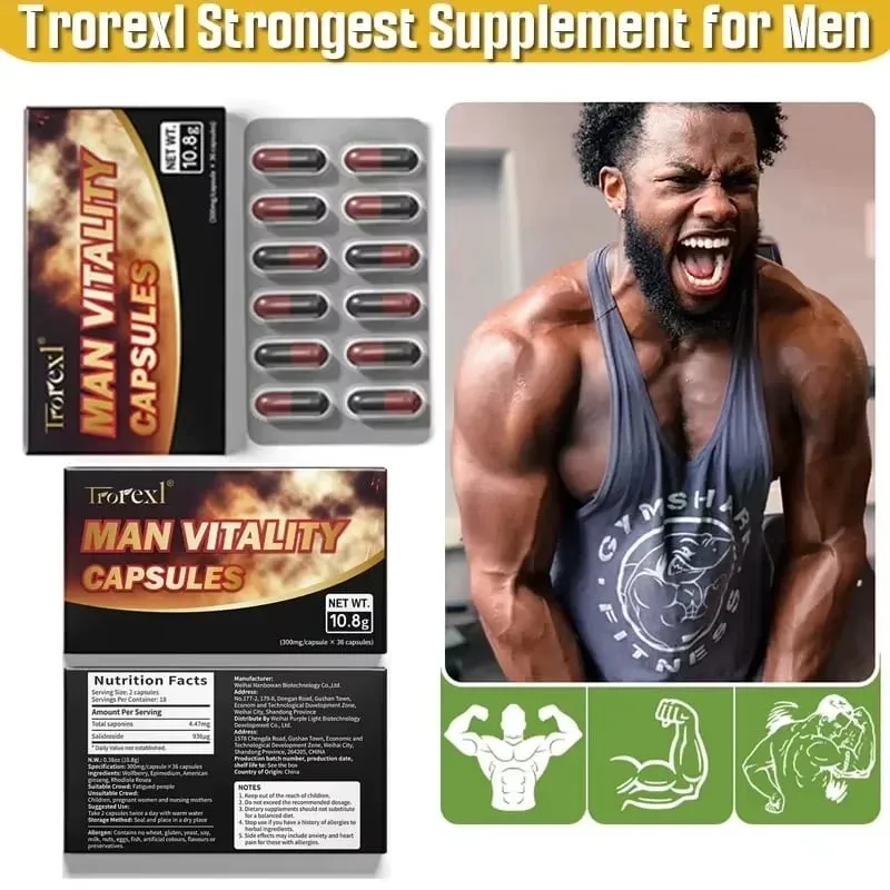 Os suplementos poderosos ao Epimedium da pureza alta naturais aumentam a pílula do crescimento muscular da energia e da resistência — image 4