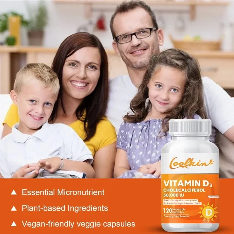 Vitamin D3 5000IU Rich in Vitamin D for Healthy Antioxidants Supporting Immune System Function - 120 Capsules Non-GMO
