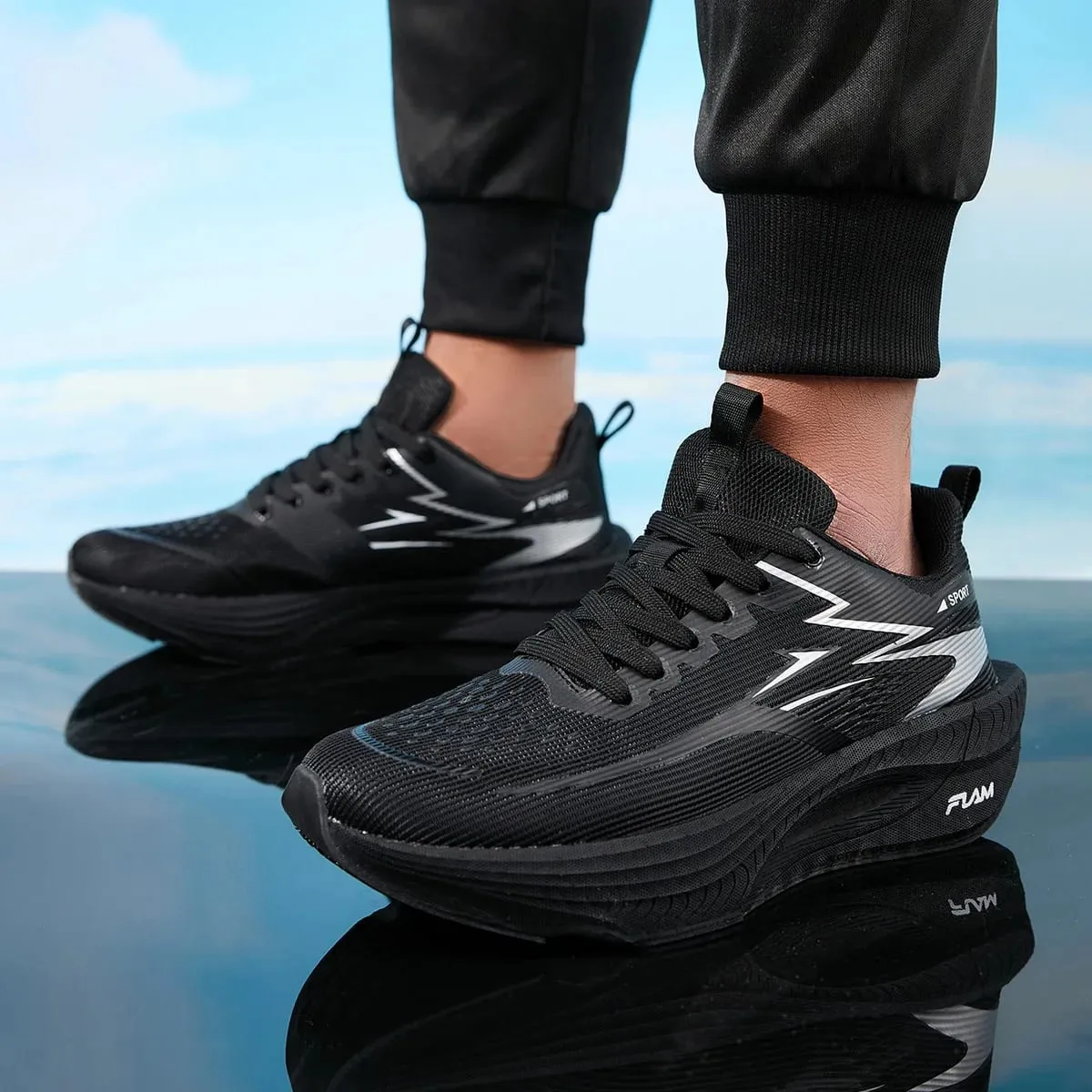 Men Running Shoes Carbon Board Speciality Marathon Sports Breathable Lightweight Women's Comfortable Athletic Nonskid Sneakers — image 3