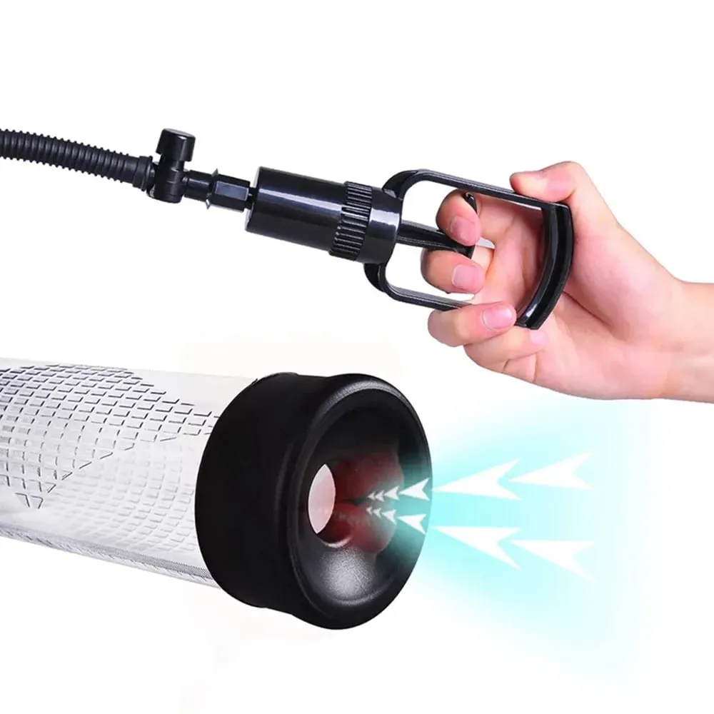 Penis Pump Vacuum Enlargement Trainer 3 Sleeves Silicone Male Enhancement Stamina Exercise Reusable Adult Sex Toy With Gauge — image 4