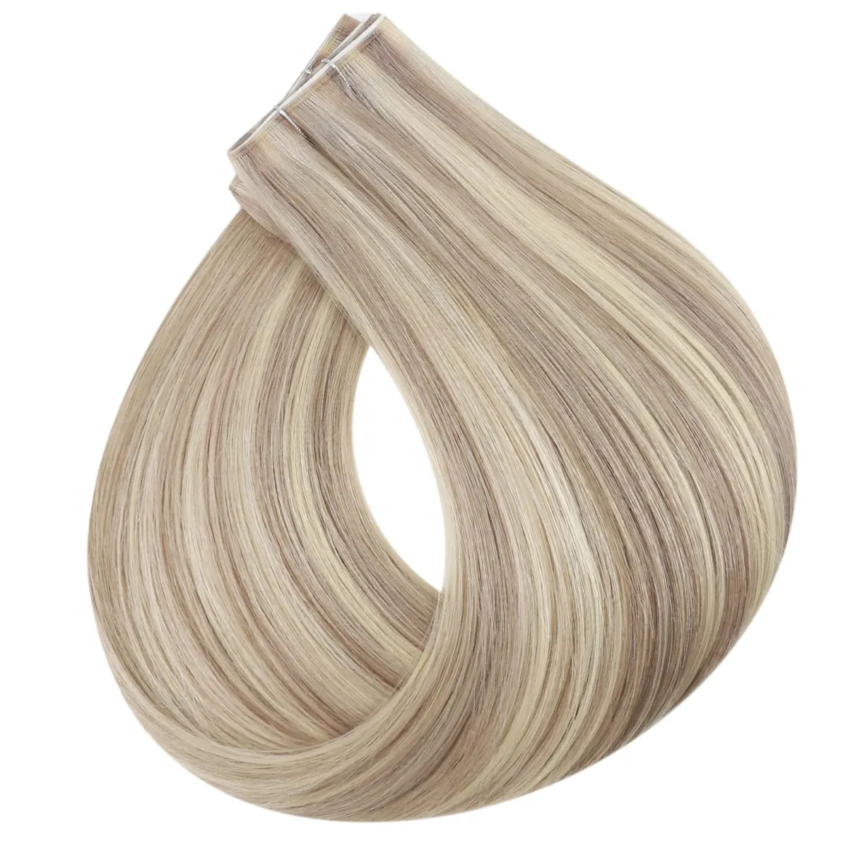 [NEW] Full Shine 50G One Piece Invisible Genius Hair Extensions Tape-In Real Human Hair Remy Skin Weft Thick Ends For Women