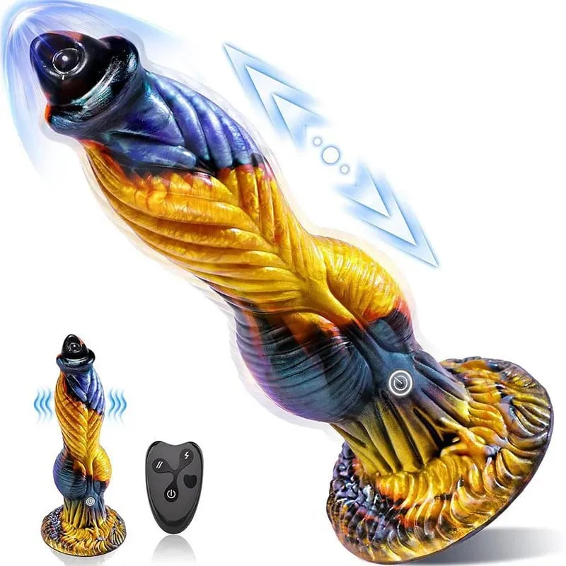 Thrusting Dragon Dildo Vibrator Sex Toys 10" 4IN1 Monster Remote Control Thick Dildo Suction Cup Dildo Anal Toys Adult Product