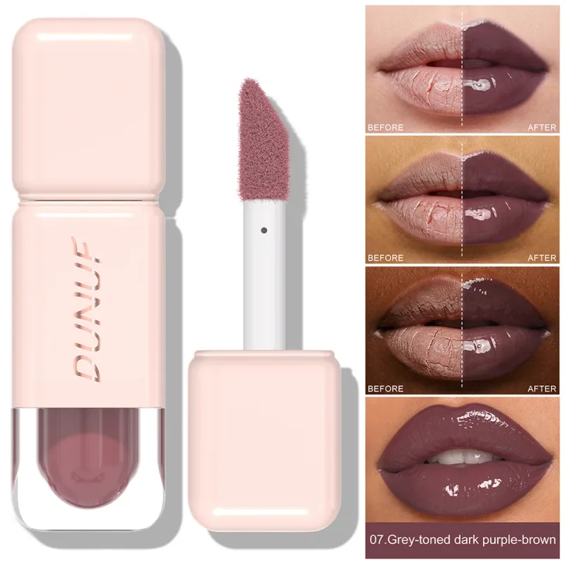 Glossy Lip Gloss Cermin Air Tint Bibir Tahan Lama Tidak Melekit Cawan Gincu Cecair Melembapkan Bogel Merah Coklat Bibir Makeup — image 12