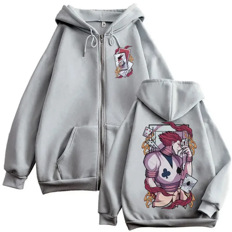 Anime Hunter X Hunter Zipper Hoodie Phantom Troupe Hisoka Graphic Jacket Coat Men Women Casual Vintage Oversized Zip Up Hoodies — image 6