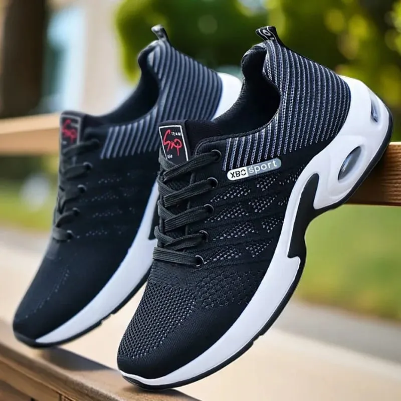 Men's Casual Sneakers Breathable Mesh Lace Up Versatile Lightweight Soft Sole Daily Walking Running Footwear For Outdoor Wear — image 3