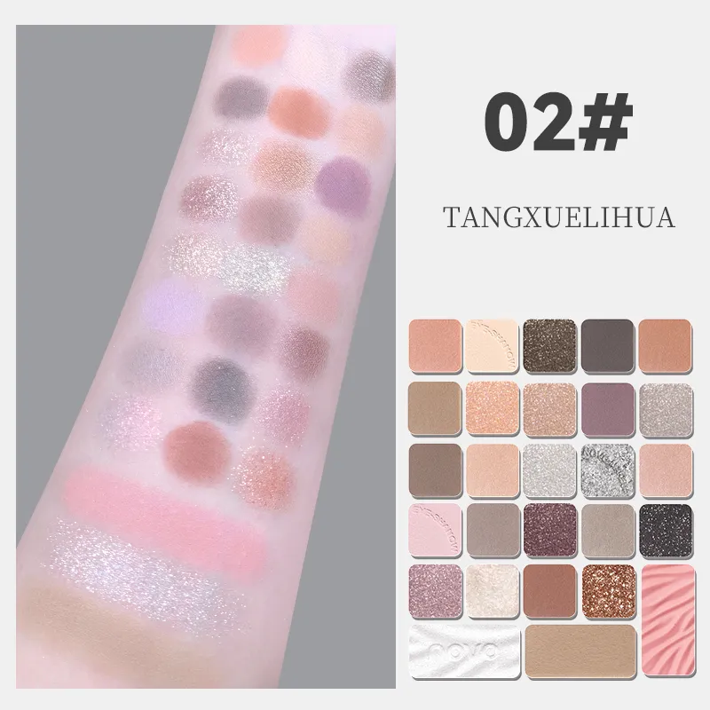27-Shade Mult Eye Shadow Matte Pearlescent Glitter Large Plate Blush High-Gloss Multi-Functional Contouring New Style