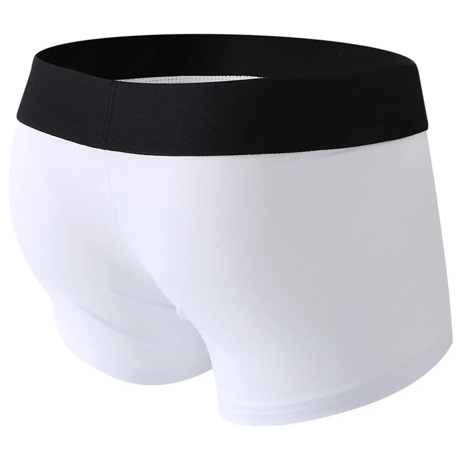 Men's Boxers Front Hole Pouch Underwear Silicone Cockring Sexy Boxershorts Malapad na Waistband Cotton Underpants Hollow Out Lingerie — image 11