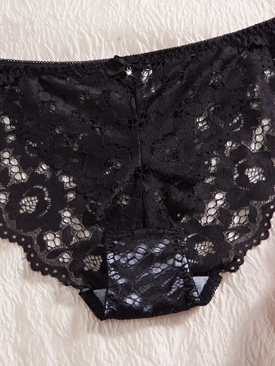 6-Piece Set Women's Underwear Set Sexy Patterned Lace Patchwork No Lining Comfortable Fitting Women's Push-Up Bra Sexy Lingerie — image 6