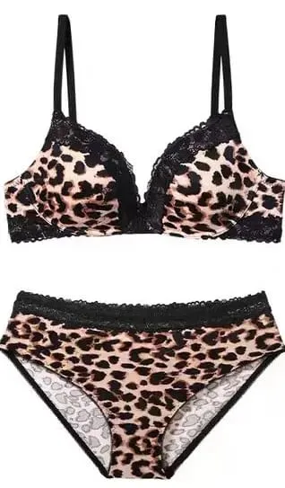 Sheer Mesh French Lace Bra Set Women Sexy Push Up Brassiere Wireless Soft Support No Underwire Lingerie Suit 32‑38AB — image 2