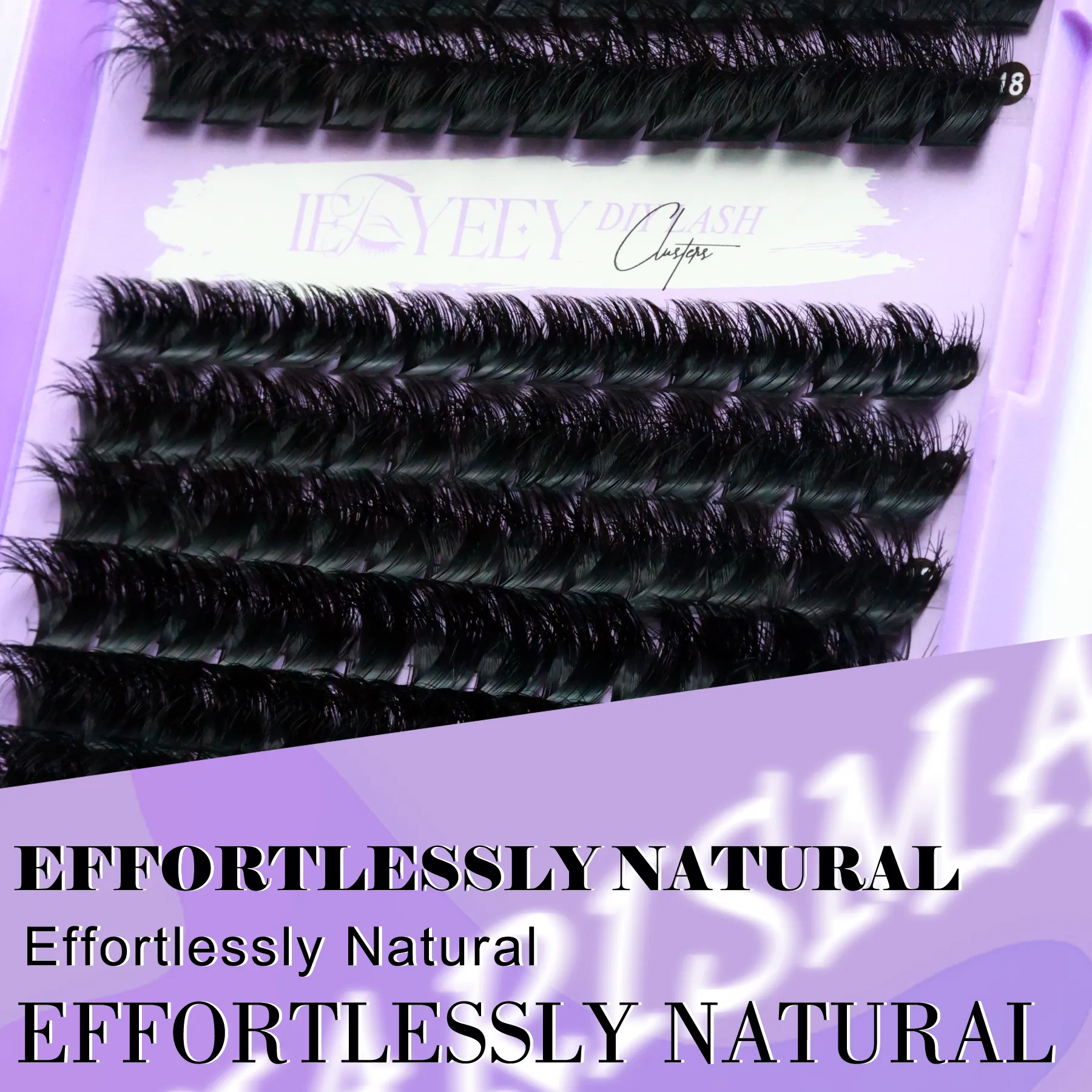 5D Volume Fluffy Lashes Clusters 50D-150D Natural Thick Mink Cluster Lashes 10-18mm Mixed Length DIY Eyelash Extensions — image 7