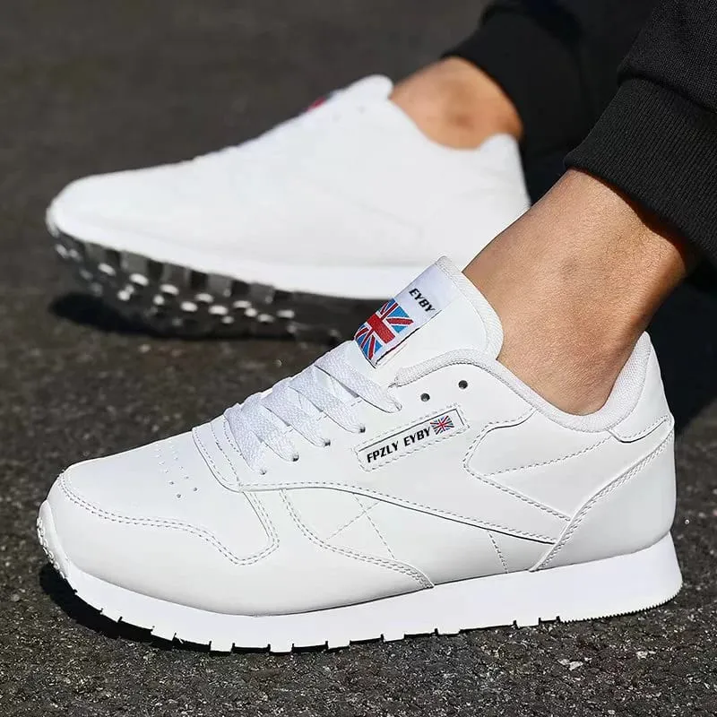 New Men's Shoes Spring Autumn Waterproof Walking Shoes Non-Slip Cushioning Men's Casual Leather Sports Shoes Men's Tennis Shoes