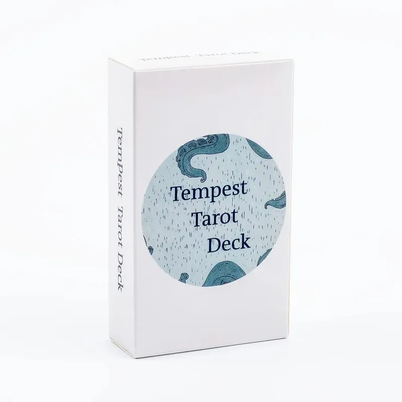 Ozean-Themen-Tarot-Deck „Sturm“, Wahrsagungsset mit 78 Karten, 10,4 x 6,1 cm, wunderschön gestaltet für Brettspiele und Tarot-Lesen