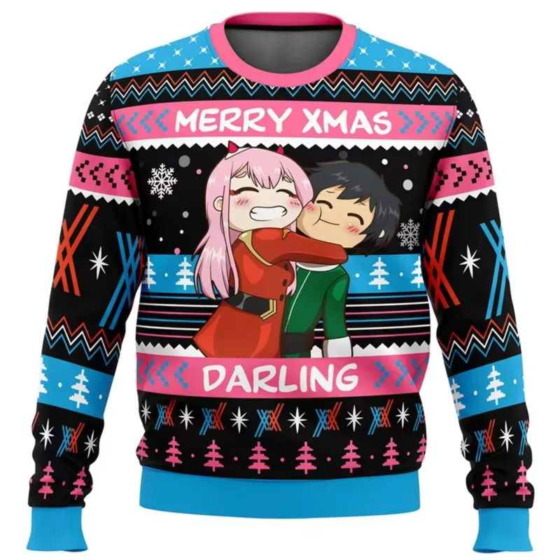 Anime One Piece Luffy Christmas Ugly Sweater 3D Sweatshirt Tops Autumn Winter Cosplay Santa Claus Pullover Sweaters Gift