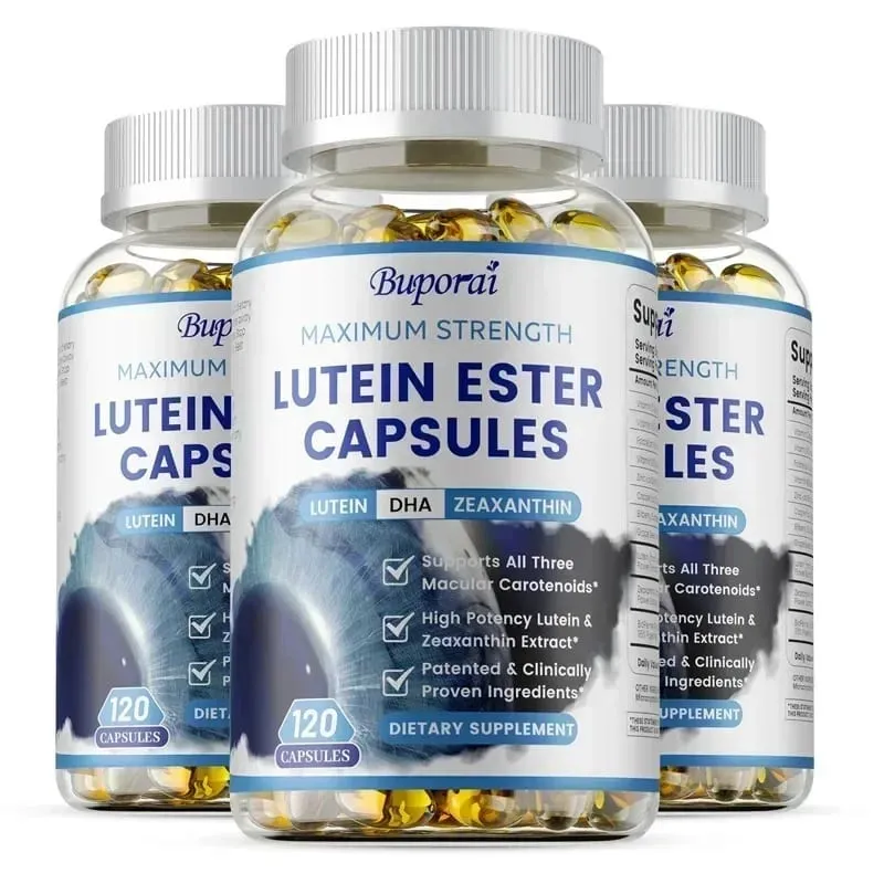 Lutein-észter kapszula - Támogatja a szem egészségét Tiszta látás fenntartása, Szem fáradtságának enyhítése Antioxidáció Védelem az UV sugarak ellenS