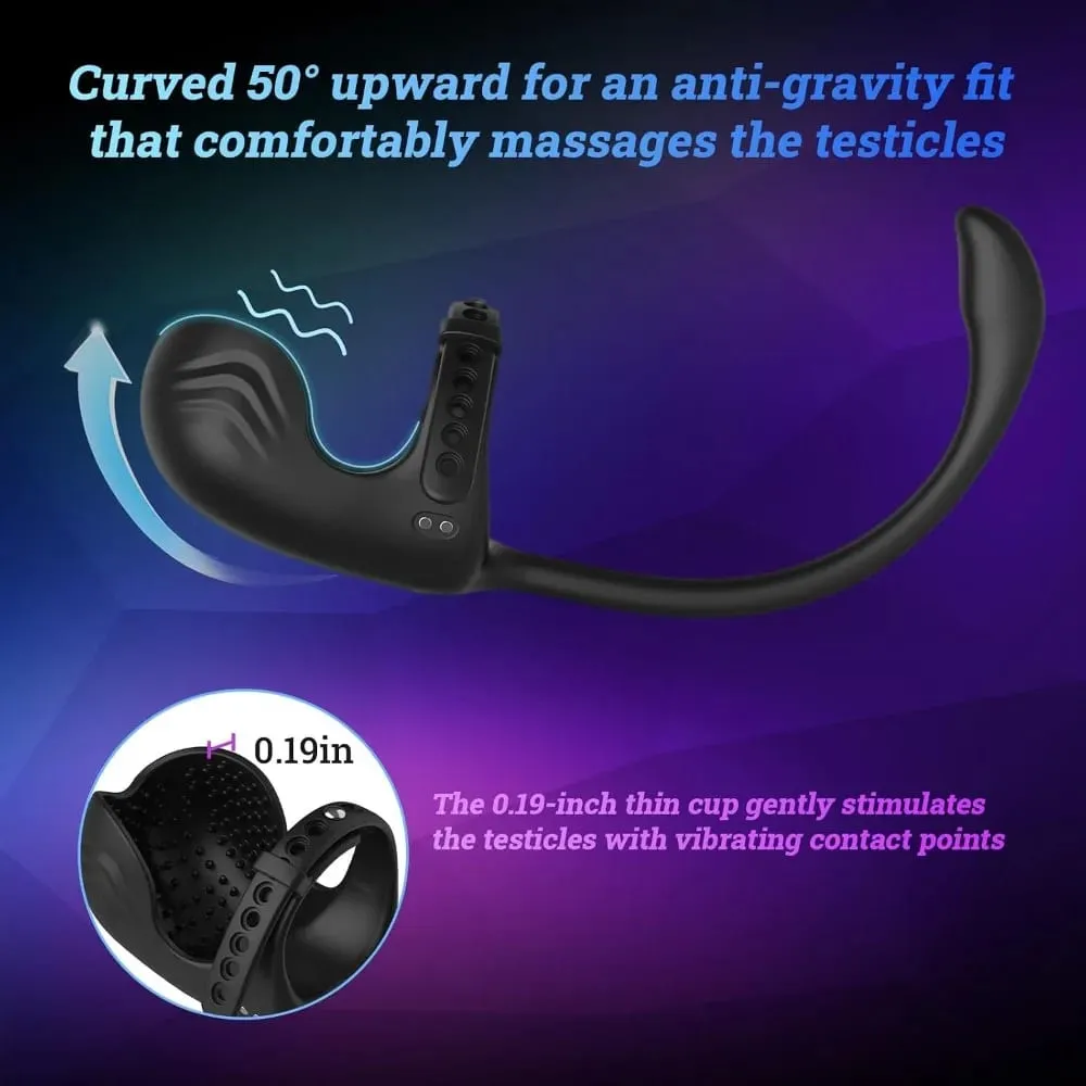 3 in 1 Anal Plug Vibrator Testicle Taint Stimulator Vibrating Cock Ring Remote Control Male Prostate Massager Sex Toy for Couple — image 4