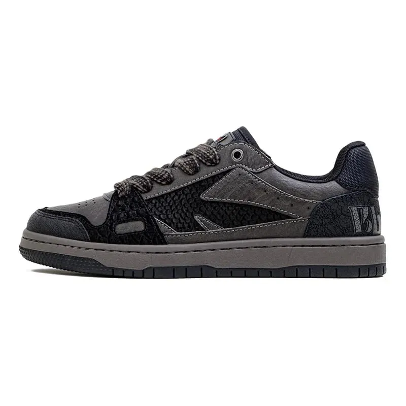 Maden Casual Snake Year Black Mamba Men's Sneakers Low-Top Flat Sole Versatile Black Shoes for Spring Autumn Skateboarding Shoes — image 5