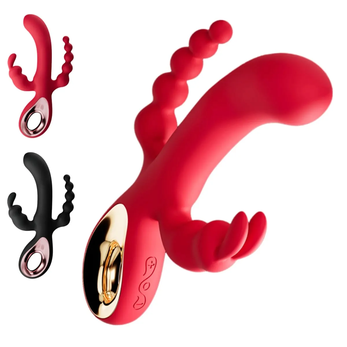 G Spot Dildo Rabbit Vibrator for Women 3 In1 Clitoris Stimulation Silicone Waterproof Female Vagina Anal Massager Adult Sex Toy — image 1