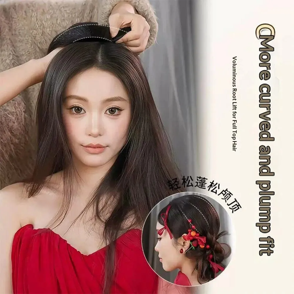 Synthetic Western Style Hair Topper Women Volume Boost Fluffy Invisible Hair Piece Bridal Wedding Hair Extension — image 4