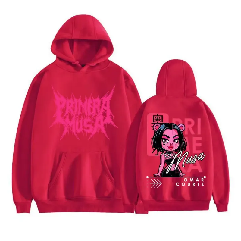Omar Courtz Primera Musa 2025 World Tour Hoodies Men Women Vintage Hip Hop Streetwear Sweatshirts High Quality Fleece Pullovers — image 10