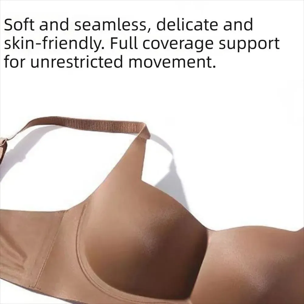 Anti-sagging Lingerie Bras Thin Lingerie Solid Color Gathered Underwear Skin-Hugging Up Top Collect Side Breasts Non-Wire Bra