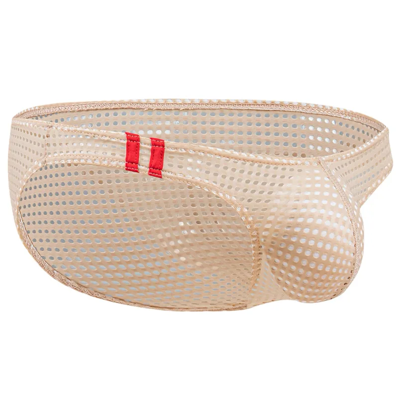 Men Briefs Summer Breathable Holes Underwear U Convex Thin Low Waist Briefs Slip Underpants Calzoncillos — image 40