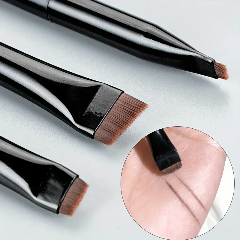 3Pcs/set Blade Eyeliner Brushes Eyebrow Brush Portable Flat Fine Eye Liner Brow Contour Makeup Brush Make Up Tool Wholesale — image 1