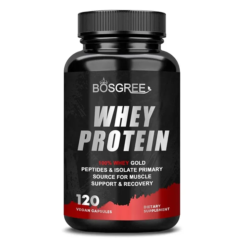 Whey Protein Capsules - Contains 6000mg of Protein - Balanced Muscle Health Boost Immunity and Support Post-exercise Recovery