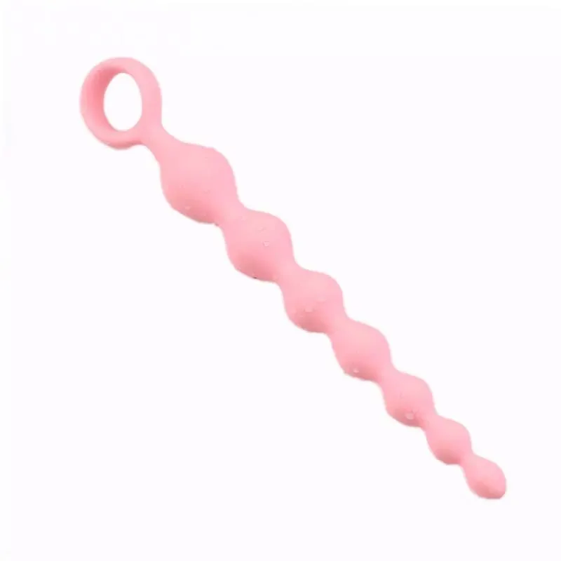 Soft Silicone Anal Dildo with Heart Beads Big Balls G-Spot Stimulating Butt Plugs for Couples Adult Sex Toy Sexy Anal Plug — image 9