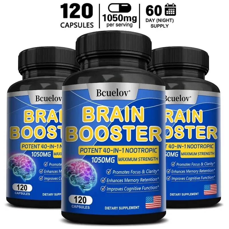 Brain Nutrition Capsules - Dietary Supplement 40-in-1 Potent Formula Vegan Non-GMO Supports Focus and Brain Health — image 11