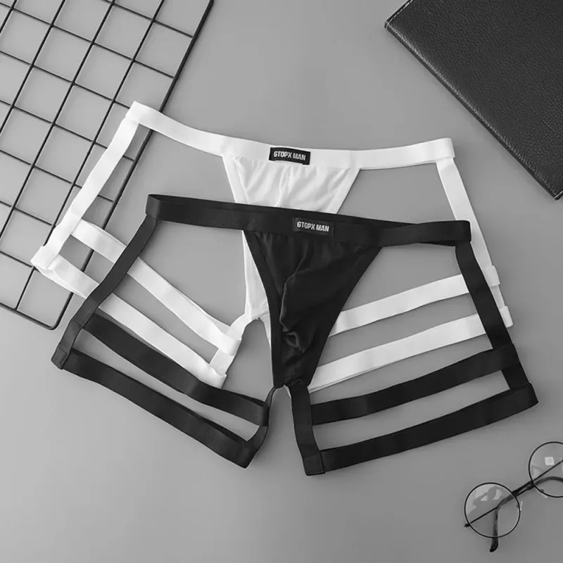 Ademende elastische stringslip voor heren, jarretel, laagbouw met U-bolle buidelontwerp, geschikt voor de lente, zomer, herfst, winter — image 1