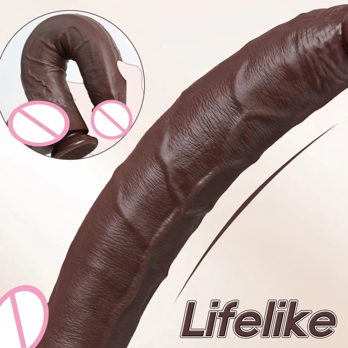 Oversized Reality Dilda Super dlouhá anální zátka Silikonová Pro jednotlivce Masturbátory Pro muže Ženy Gay Dildo Sextoys Sex Shop 18+ — image 4