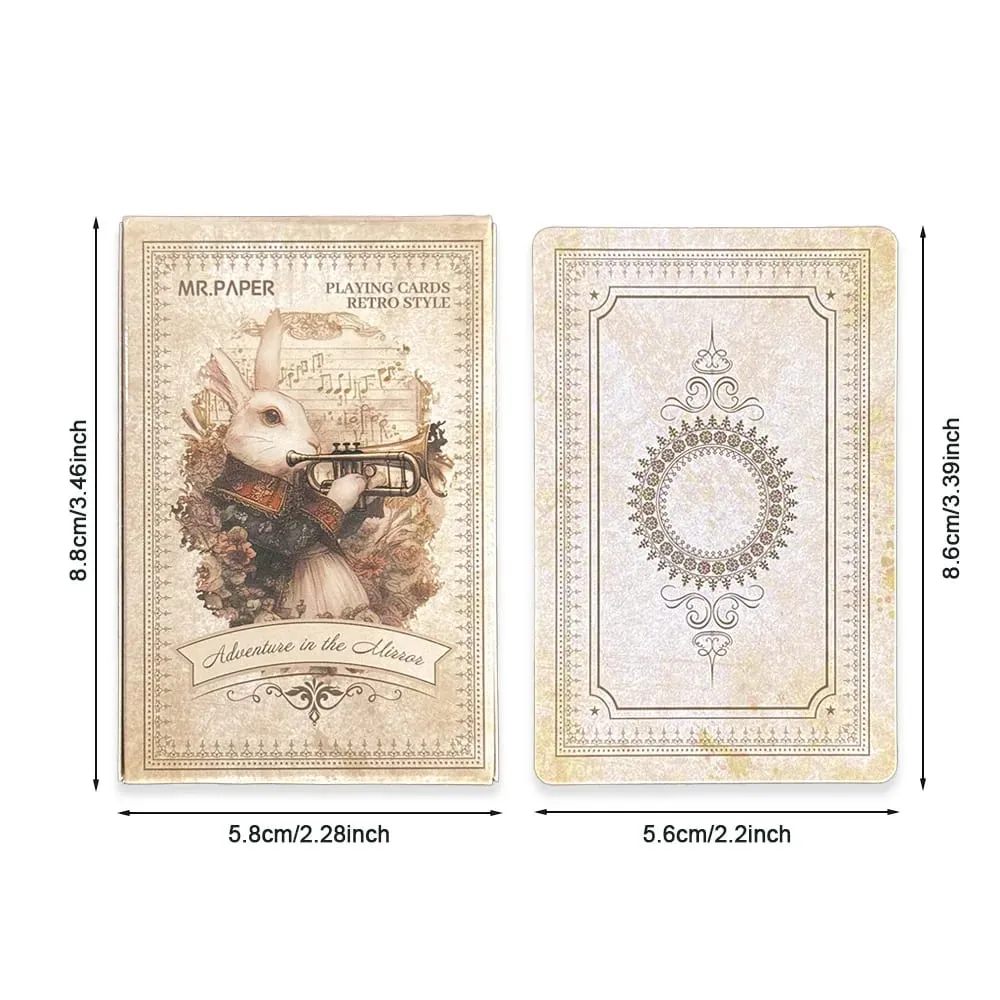 55Pcs Alice in Wonderland Playing Cards Luxury Retro Style Board Game Card Vintage Anime Poker Cards for Collection Gift — image 5